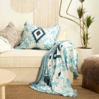 Conjunto de cobertor e capa de almofada Aztec Boho Throw